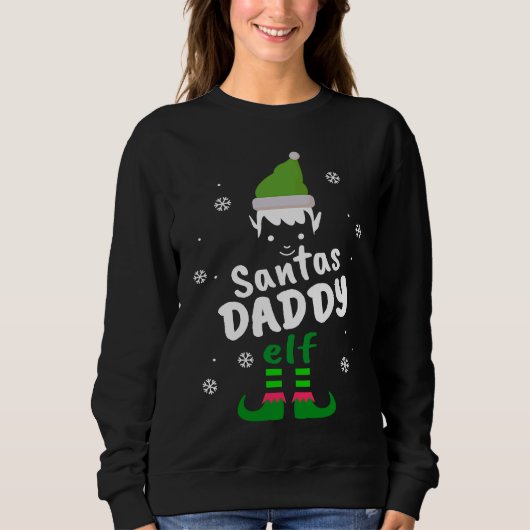 Daddy Elf Santas Christmas Elf Family Groups Trui (Voorkant)