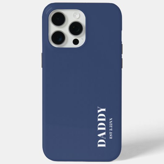 Daddy Est aangepaste blauwe iPhone / iPad hoes (Achterkant)