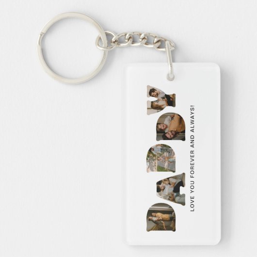 DADDY Foto Collage Sleutelhanger (Voorkant)