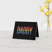 Daddy Gay Pride Maand LGBTQ Vaderdag Rainbow Kaart (Gele Bloem)