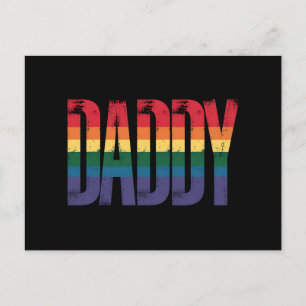 Daddy Gay Pride Maand LGBTQ Vaderdag Regenboog Briefkaart