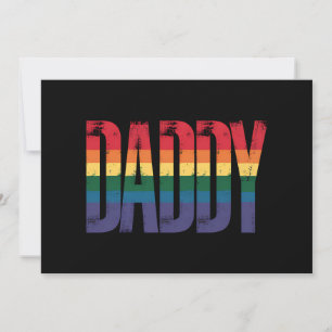 Daddy Gay Pride Maand LGBTQ Vaderdag Regenboog Kaart