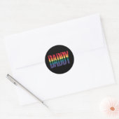 Daddy Gay Pride Maand LGBTQ Vaders Dag Regenboog Ronde Sticker (Envelop)