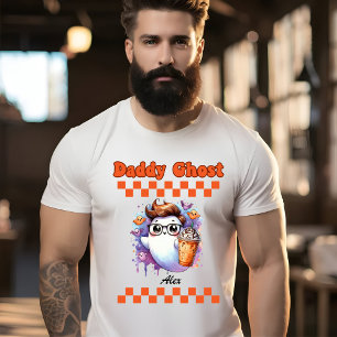 Daddy Ghost Gepersonaliseerde Naam Halloween Gift T-shirt