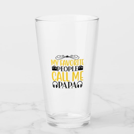 Daddy Gift My Favorite People Call Me Papa Glas (Voorkant)