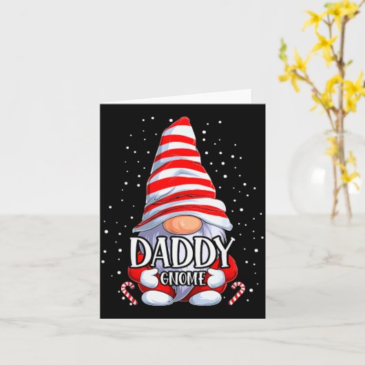 Daddy Gnome Christmas Pajamas Matching Family Grou Kaart (Gele Bloem)