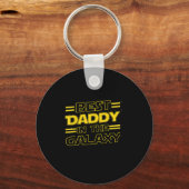 Daddy In The Galaxy Funny Fathers Day Gift For Men Sleutelhanger (Voorkant)