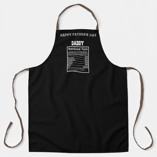 daddy informations nutritionnelles tablier de fête (Recto)