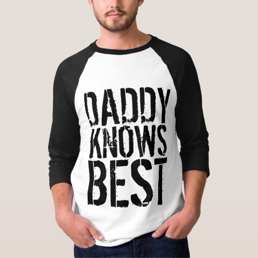 DADDY KNOWS BESTE Mannen T-Shirts (Voorkant)
