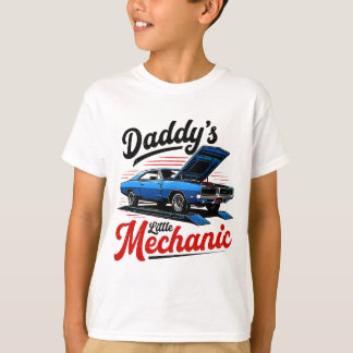 Daddy Little Mechanic Classic Car Keepsake Draag T-shirt
