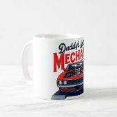 Daddy Little Mechanic Classic Car Keepsaké Mug (Devant gauche)