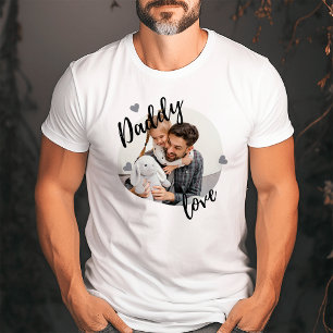Daddy Love Schattigee foto Vaderdag T-shirt