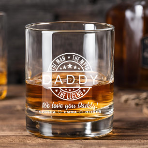 Daddy Man Myth Legend Vaderdag Whisky Glas