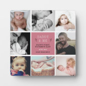 'Daddy & Me' 1e Vaderdag foto collage plaque Fotoplaat (Voorkant)