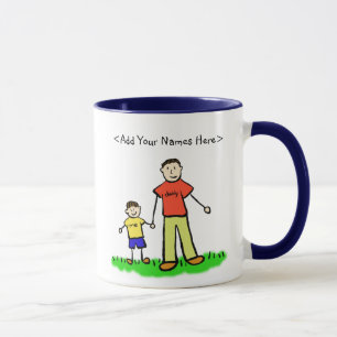 Daddy & Me Little Boy Mug (Nom Personnalisé)