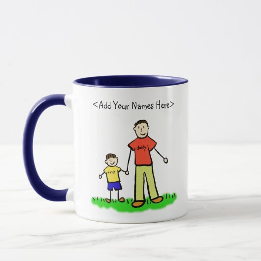 Daddy & Me Little Boy Mug (Nom Personnalisé) (Gauche)
