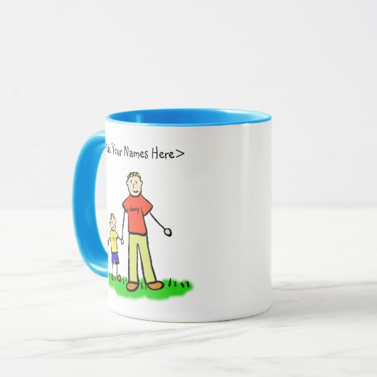 Daddy & Me Little Boy Mug (Nom Personnalisé) (Devant gauche)