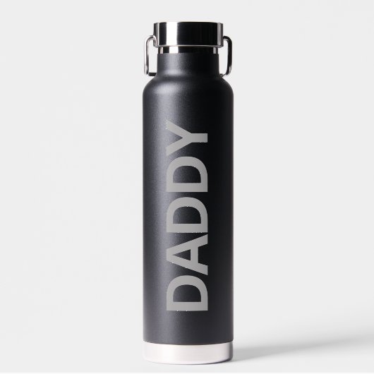 Daddy Modern Black & Grey Bouteille d'eau (Avant)