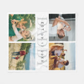 Daddy Modern Vaderdag Fotocollage Fleece Deken (Voorkant (Horizontaal))