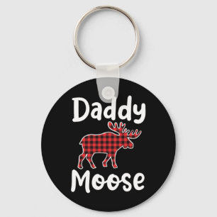 Daddy Moose Matching Family Merry Xmas in juli Man Sleutelhanger