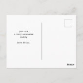 Daddy Nutritional Facts Fête des pères Carte posta (Dos)