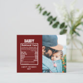 Daddy Nutritional Facts Fête des pères Carte posta (Debout devant)