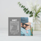 Daddy Nutritional Facts Fête des pères Carte posta (Debout devant)