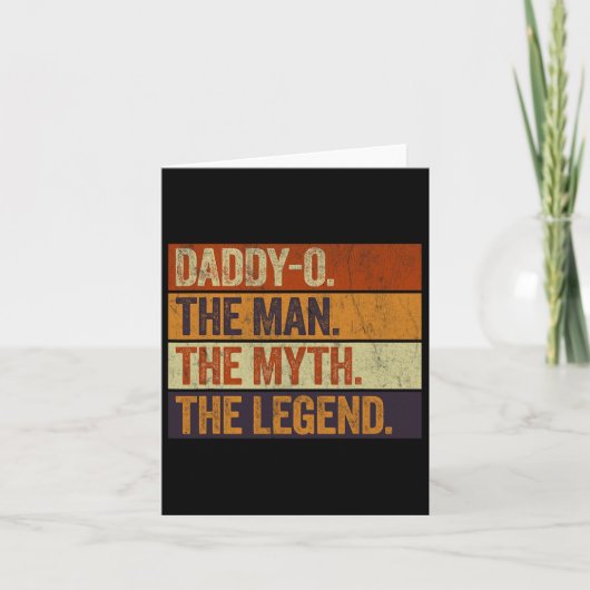 Daddy-o Het Man De mythe De legende Grappige retro Kaart (Voorkant)