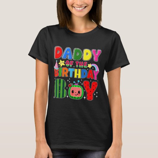 Daddy Of The Birthday Boy Melon Family Matching Fu T-shirt (Voorkant)