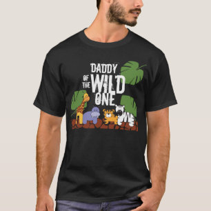 Daddy of the WILD ONE Safari eerste verjaardagsfee T-shirt