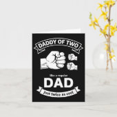 Daddy Of Two Dad Funny Father Of Two Fathers Day B Kaart (Gele Bloem)