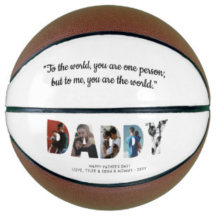 DADDY Photo Collage Custom Quote Vaderdag Basketbal