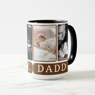 Daddy Photo Collage Mug - Custom Père’s Day Cadeau