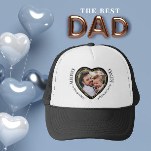 Daddy Photo Heart Shape Trucker Hat Pet