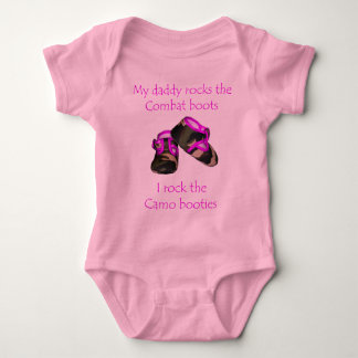 Daddy rocks gevechtslaarzen baby rocks camo bootie romper