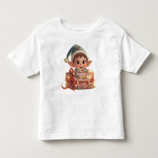 Daddy’s Favorite Present Baby Shirt | Cute Holiday (Voorkant)