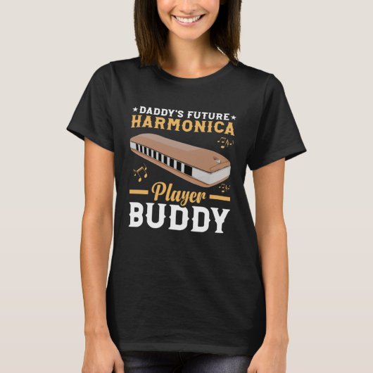 Daddy s Future Harmonica Player Harmonica Mouth Or T-shirt (Voorkant)