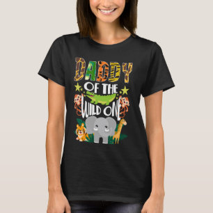 Daddy Safari 1st Birthday Wild One Zoo Oerwoud Ani T-shirt