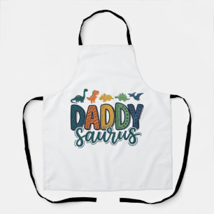 Daddy Saurus Schattige Dinosaur Papa Vectorontwerp Schort