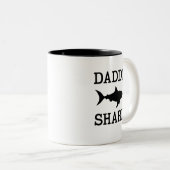 Daddy Shark Coffee mok Grappig papa cadeau (Voorkant rechts)