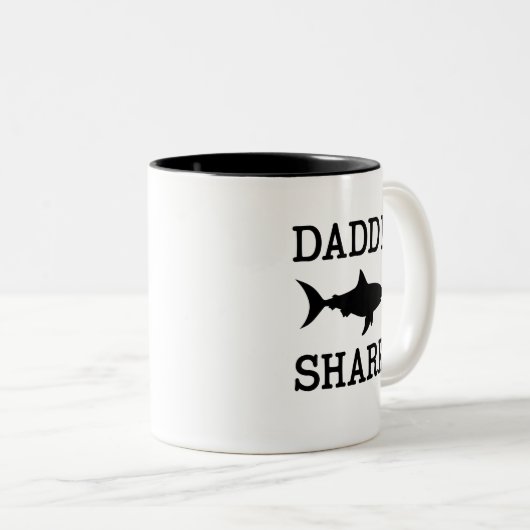 Daddy Shark Coffee mok Grappig papa cadeau (Voorkant rechts)