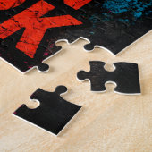Daddy Shark Vaderdag geschenken Legpuzzel (Zijkant)