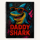 Daddy Shark Vaderdag geschenken Notitieboek (Voorkant)