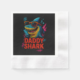 Daddy Shark Vaderdag geschenken Servet