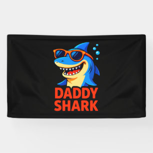 Daddy Shark Vaderdag geschenken Spandoek