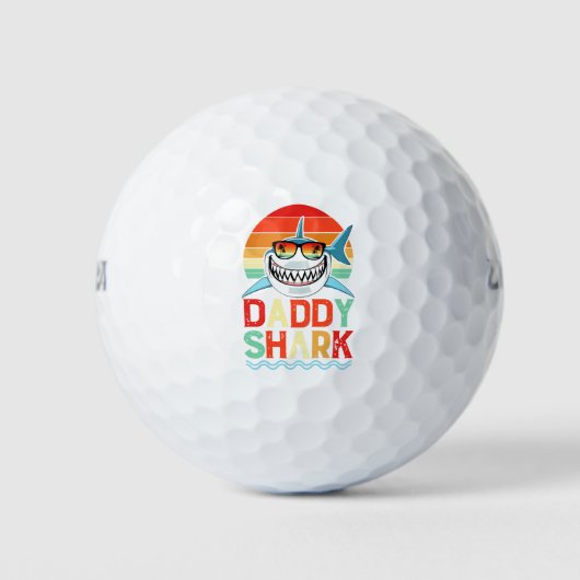 Daddy Shark  Vaderdag Golfballen (Voorkant)