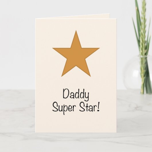 Daddy Super Star Feestdagen Kaart (Voorkant)