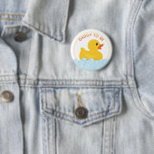 Daddy-to-Be Baby shower Button | Gele rubberen duc (In situ)
