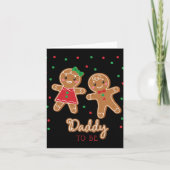 Daddy To Be Gender Reveal Gingerbread T Shirt Kaart (Voorkant)