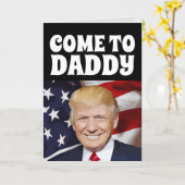 DADDY TRUMP FUNNY CARTES D'ANNIVERSAIRE POUR ELLE (Fleur jaune)